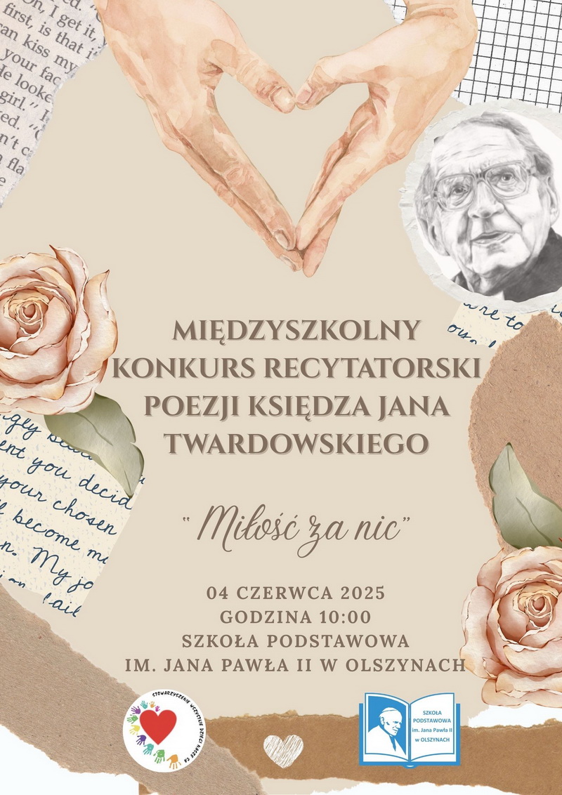 Międzyszkolny Konkurs Recytatorski Poezji ks. Jana Twardowskiego "Miłość za nic"
