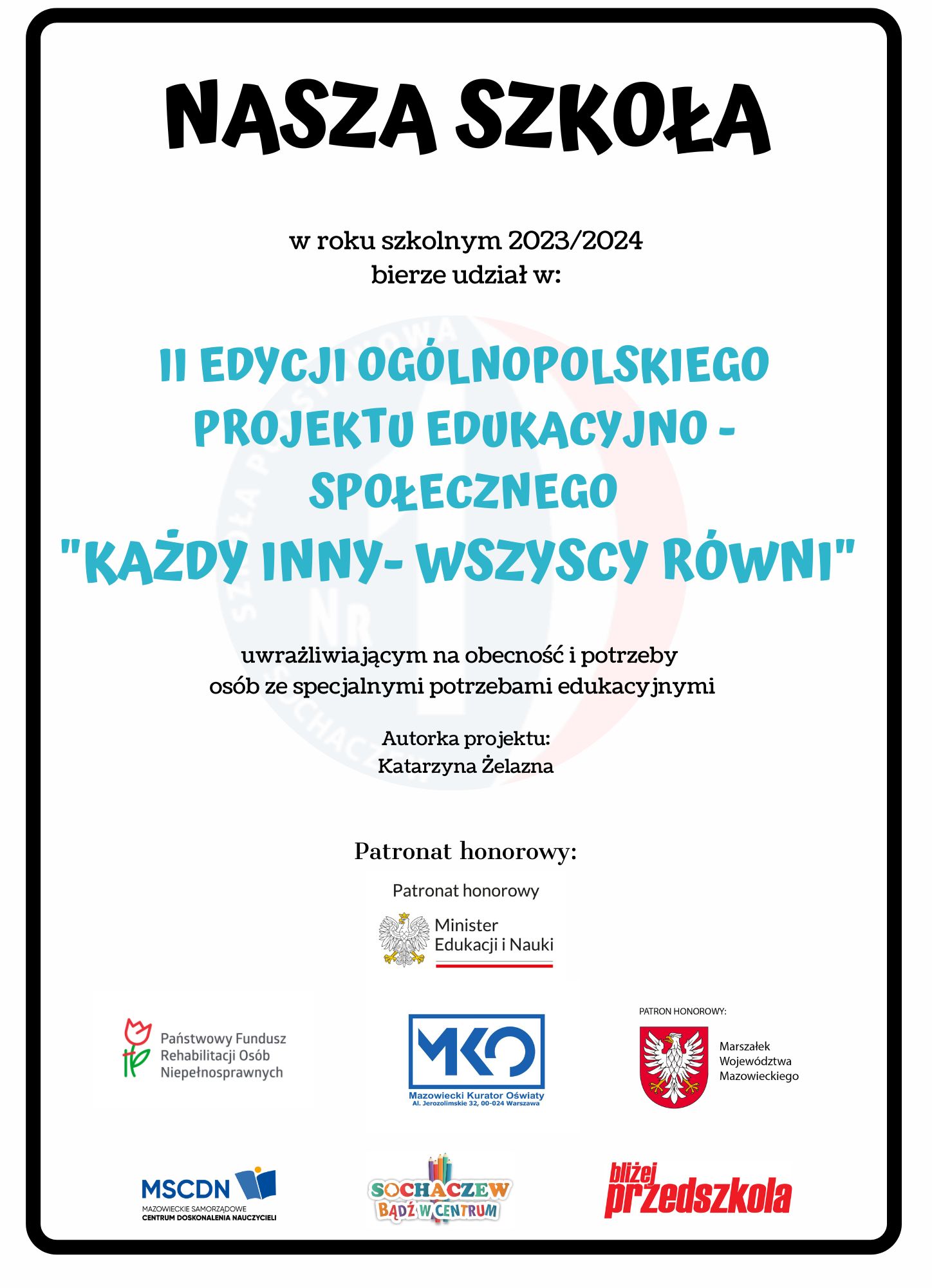 _Każdy inny - wszyscy równi_ - plakat